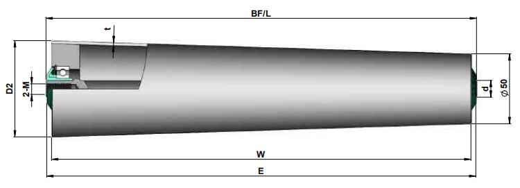 curve convey tapered conveyor roller