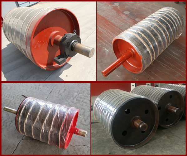 400mm diameter Rubber Coating heavy duty conveyor head drive pulley