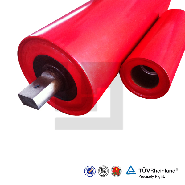 baoding huayun factory price steel pipe conveyor belt trough roller