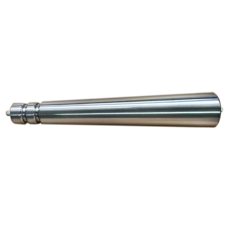 50mm Diameter Customizable Stainless Steel Conical Conveyor Roller with 2 Grooves in for Band Driving