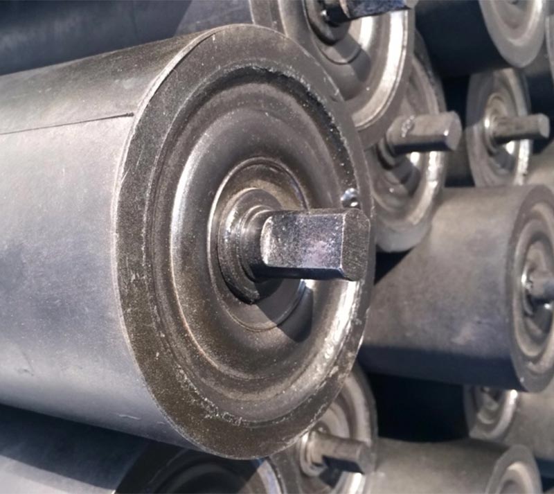 rubber lagging belt conveyor roller