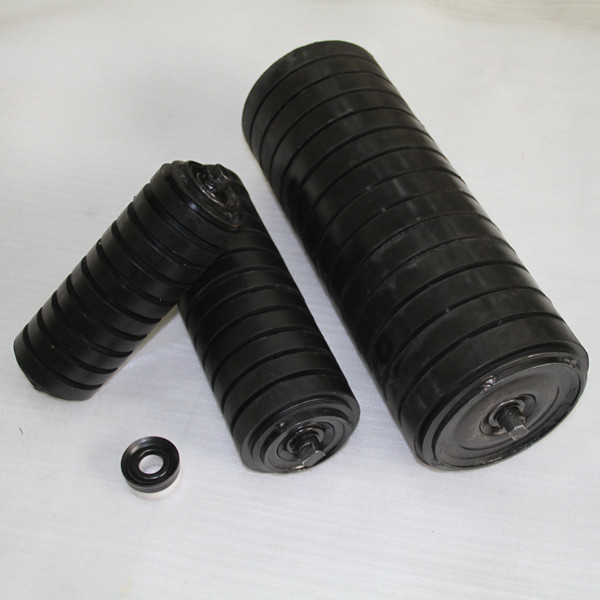 coal mining equipment used rubber ring impact idler roller