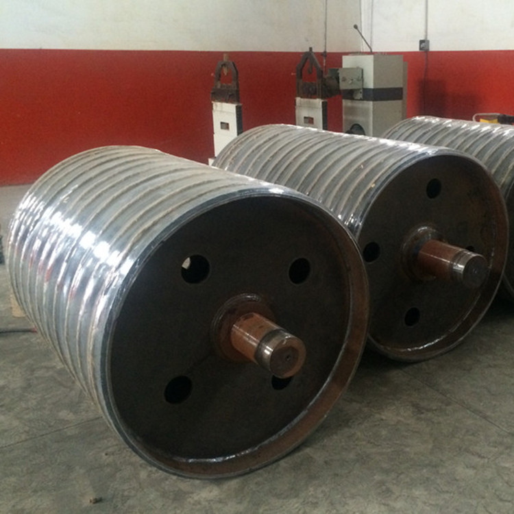 630mm diameter rubber coated belt conveyor head pulleys