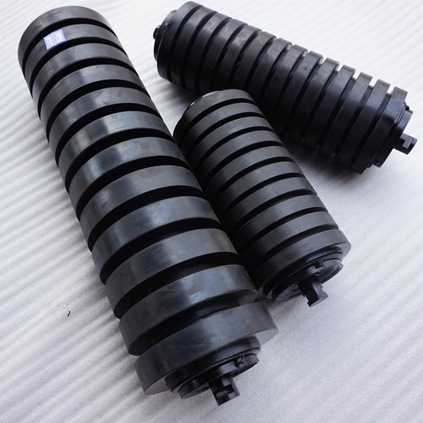 159mm diameter rubber covering impact idler roller