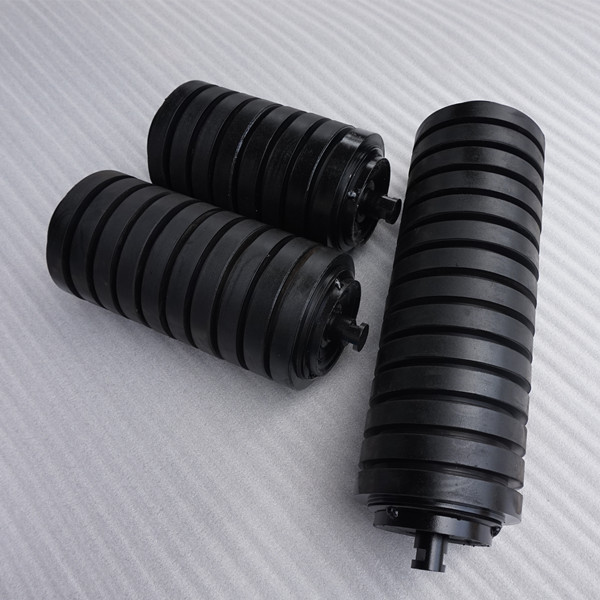 133mm diameter mine coal system used rubber coated return roller