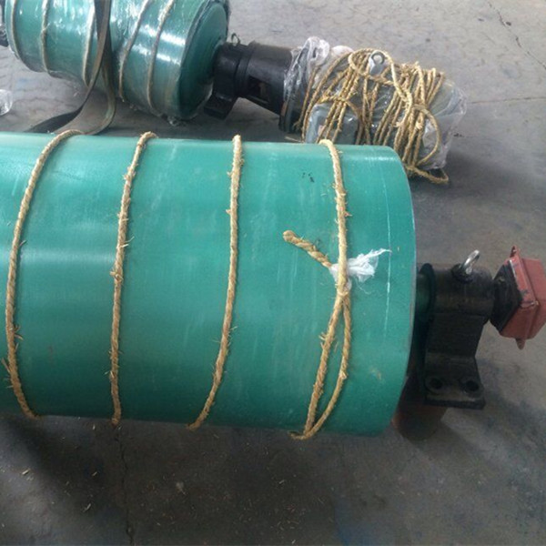 sand belt conveyor system used rubber motorized drum pulley