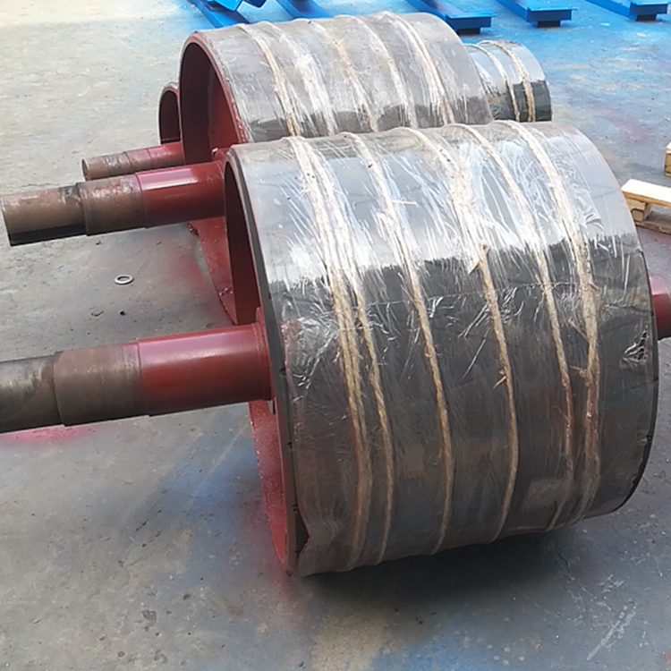 500mm diameter powder transfer system used conveyor belt steel drum pulley