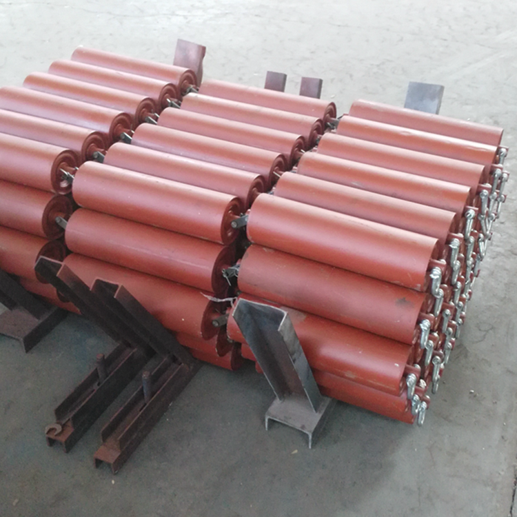 electrostatic spraying painting steel pipe suspended conveyor idler