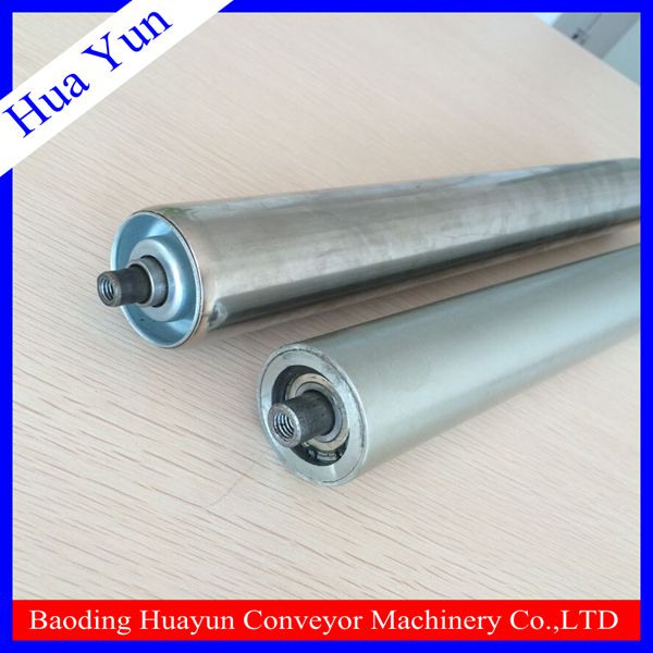 steel zinc plated gravity roller with bearing housing cover