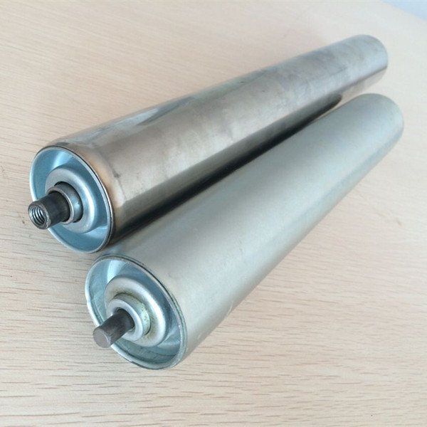 38mm diameter spring loaded galvanized steel gravity conveyor roller