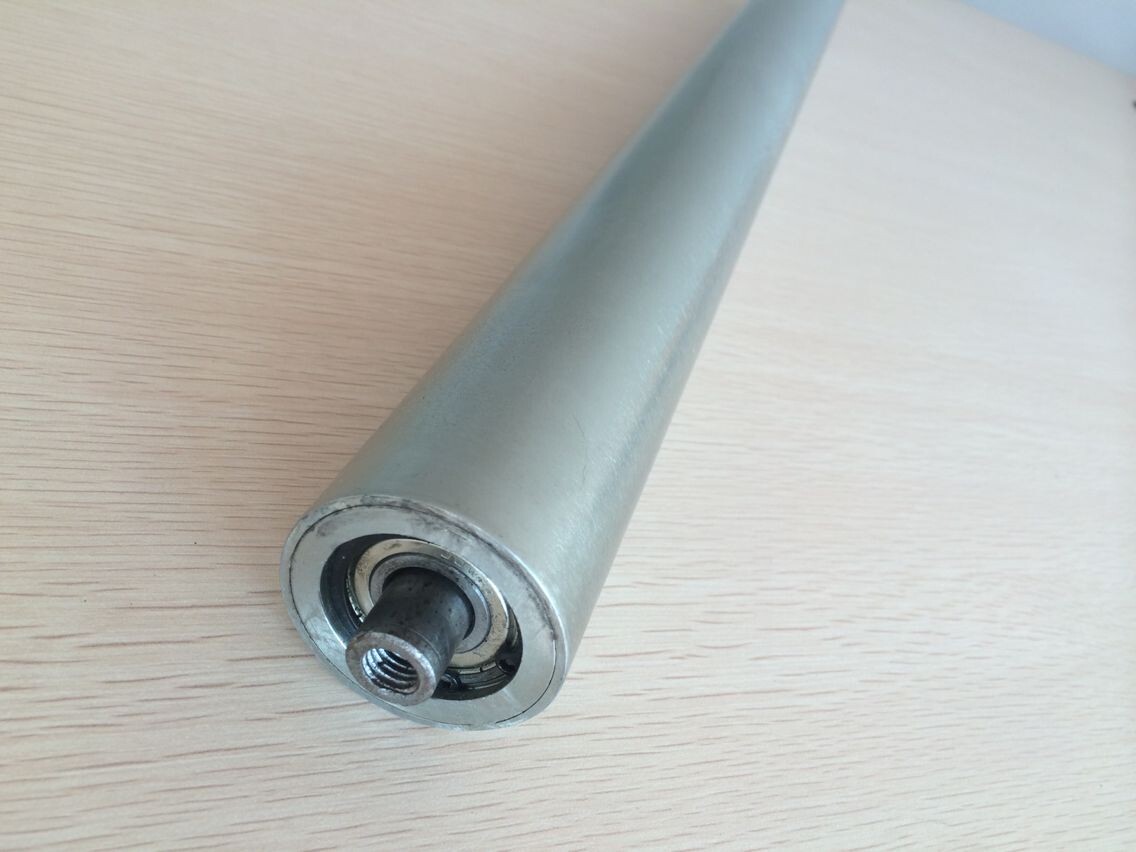 50mm diameter zinc plated steel M8 conveyor roller