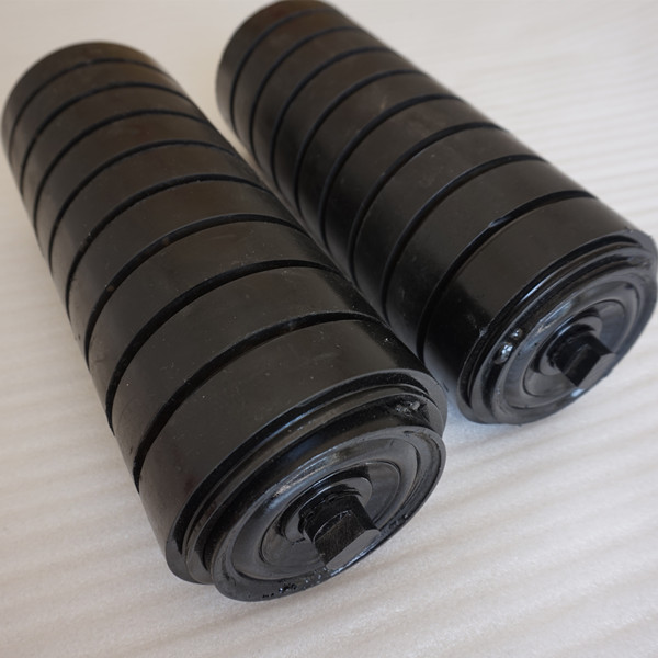133 mm diameter shock absorbing impact rubber roller