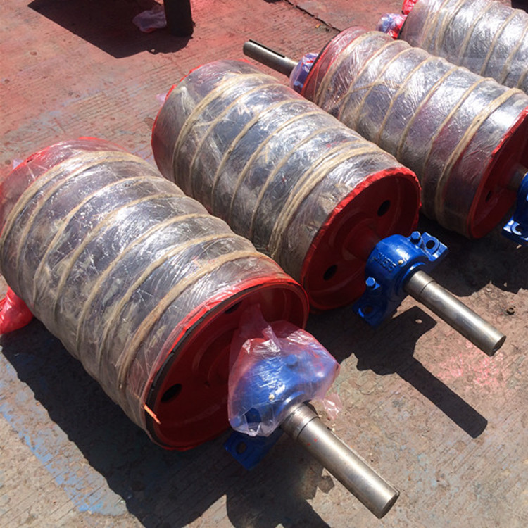 Belt Conveyor Used rubber coated conveyor roller drum