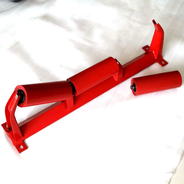 89mm diameter conveyor belt trough roller idler group with roller frame